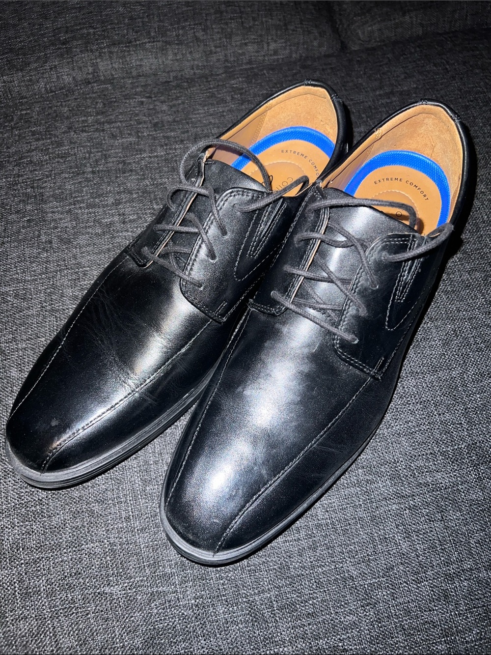 Clark’s Whiddon Pace Black Leather Dress Shoes - Extreme Comfort